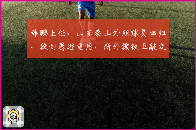 韩鹏上任,山东泰山外租球员回归,段刘愚迎重用,新外援铁卫敲定